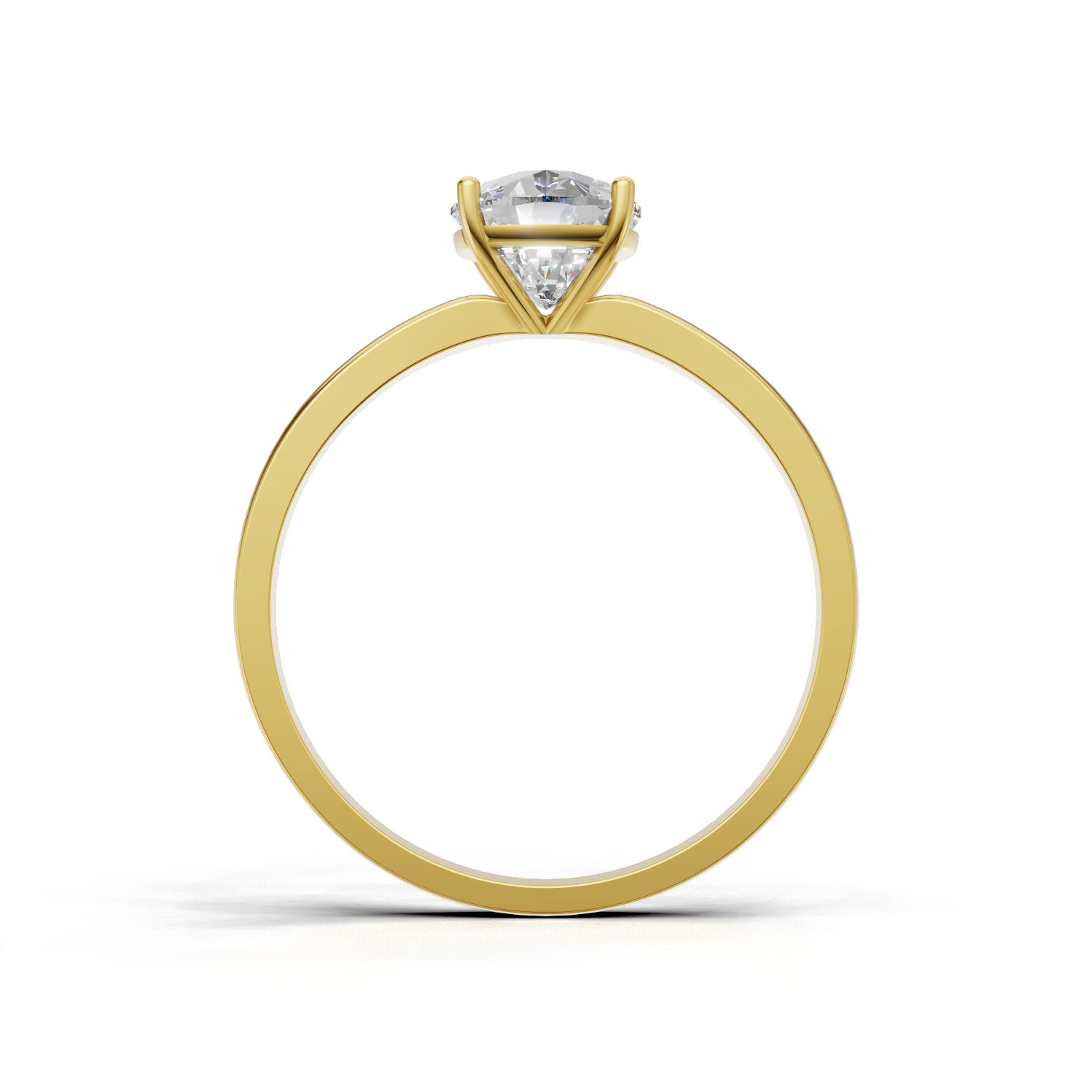 Cushion Lab Grown Diamond Solitaire Ring