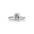 Emerald Lab Grown Diamond Bezel Ring