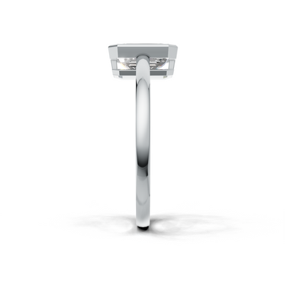 Emerald Lab Grown Diamond Bezel Ring