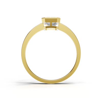 Emerald Lab Grown Diamond Bezel Ring