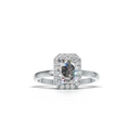 Emerald Lab Grown Diamond Halo Ring