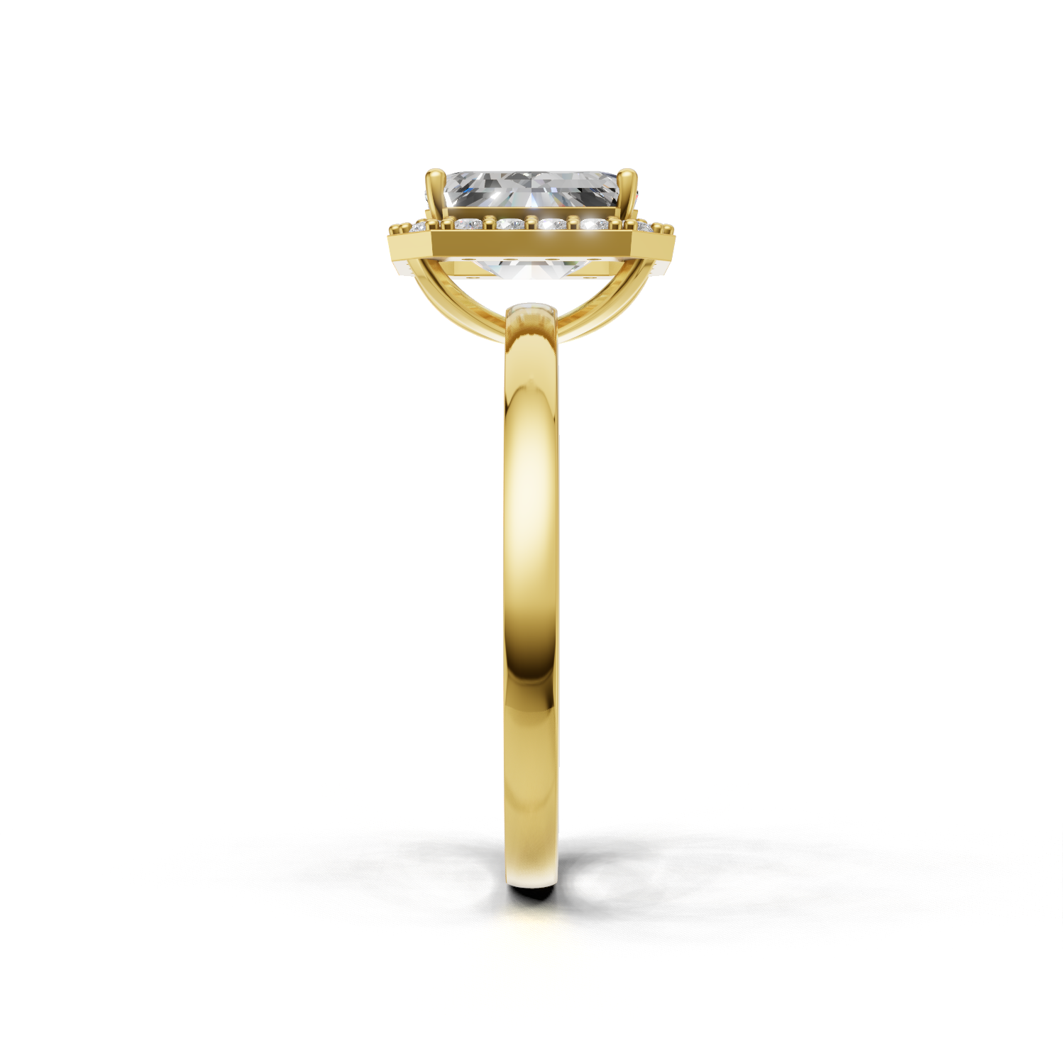 Emerald Lab Grown Diamond Halo Ring