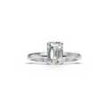 Emerald Lab Grown Diamond Solitaire Ring