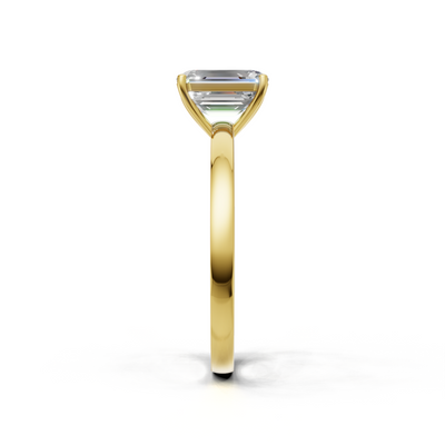Ring Emerald Solitaire 18k Yellow Gold 1ct