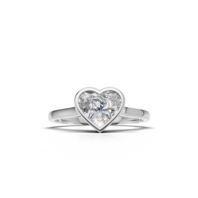 Heart Lab Grown Diamond Bezel Ring