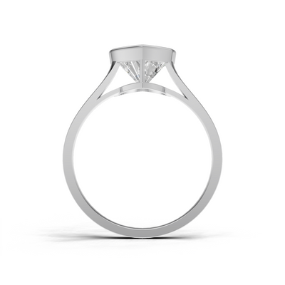Heart Lab Grown Diamond Bezel Ring