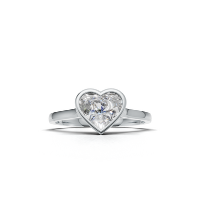 Heart Lab Grown Diamond Bezel Ring