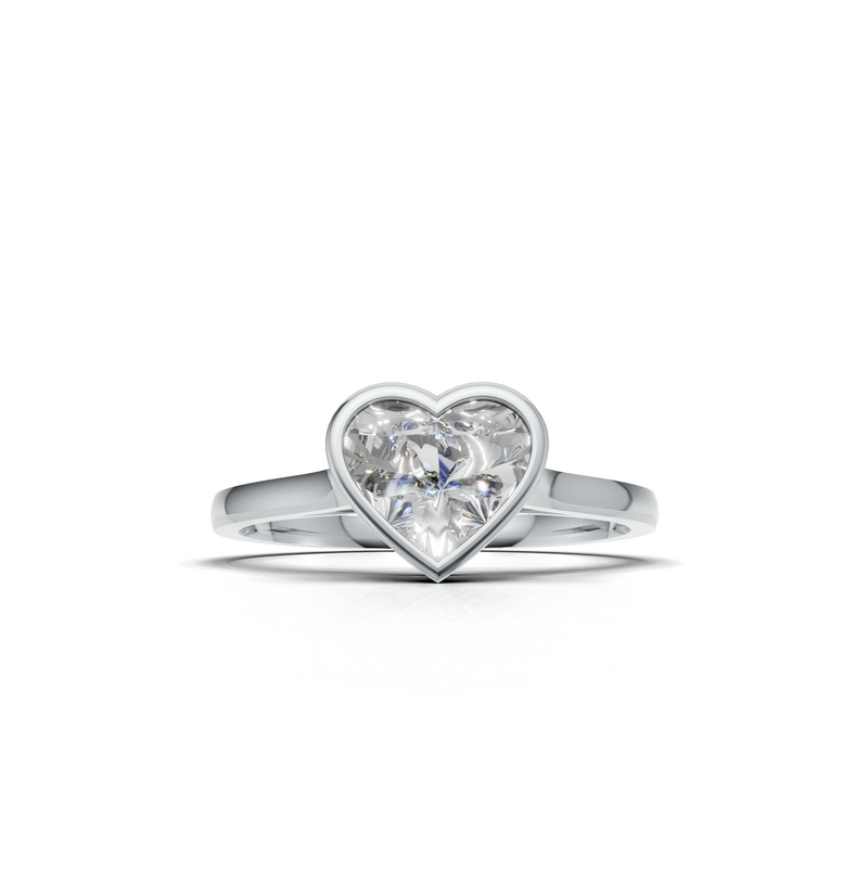 Heart Lab Grown Diamond Bezel Ring