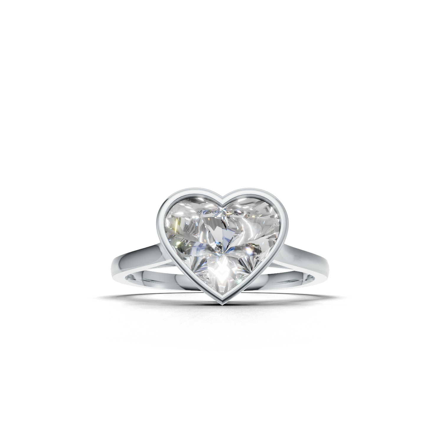 Heart Lab Grown Diamond Bezel Ring