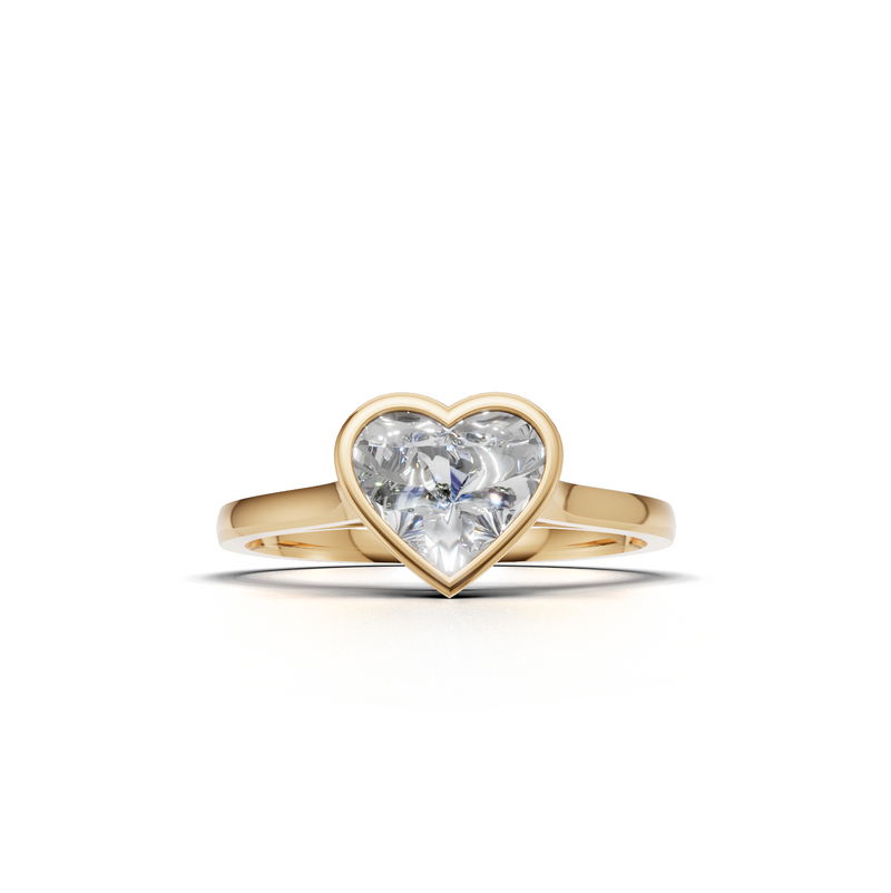 Heart Lab Grown Diamond Bezel Ring