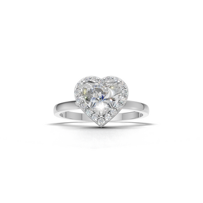 Heart Lab Grown Diamond Halo Ring