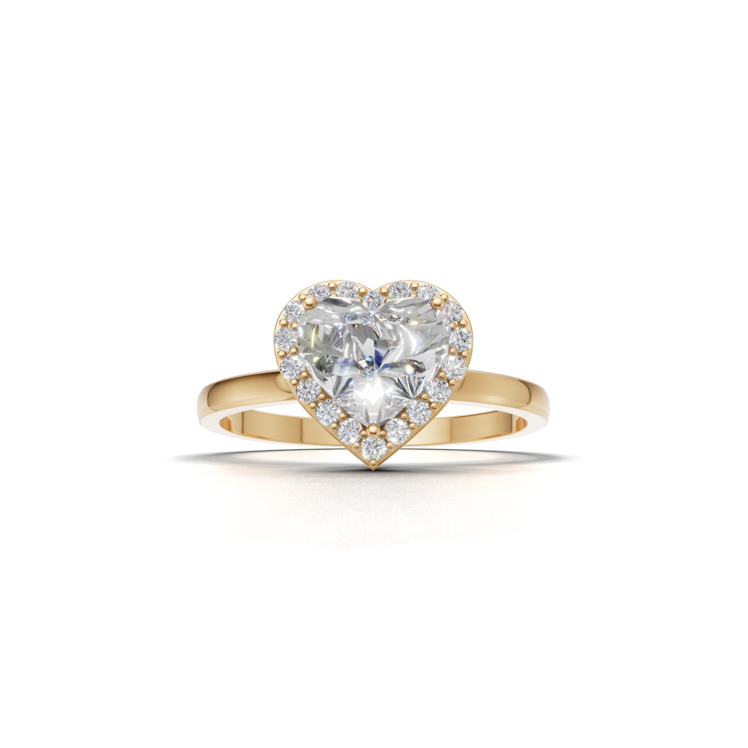 Heart Lab Grown Diamond Halo Ring