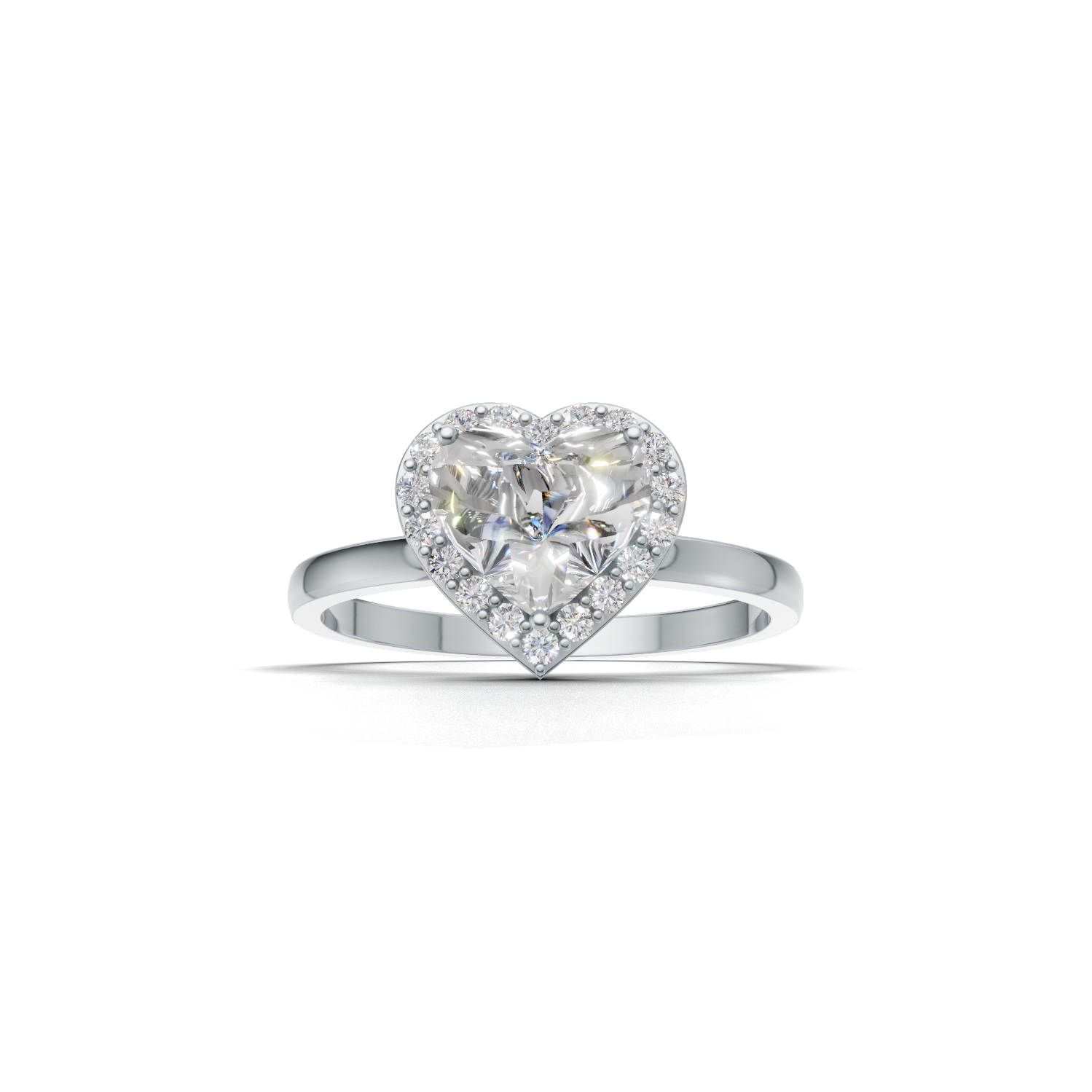 Heart Lab Grown Diamond Halo Ring