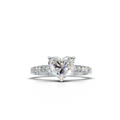 Heart Lab Grown Diamond Side Stone Ring
