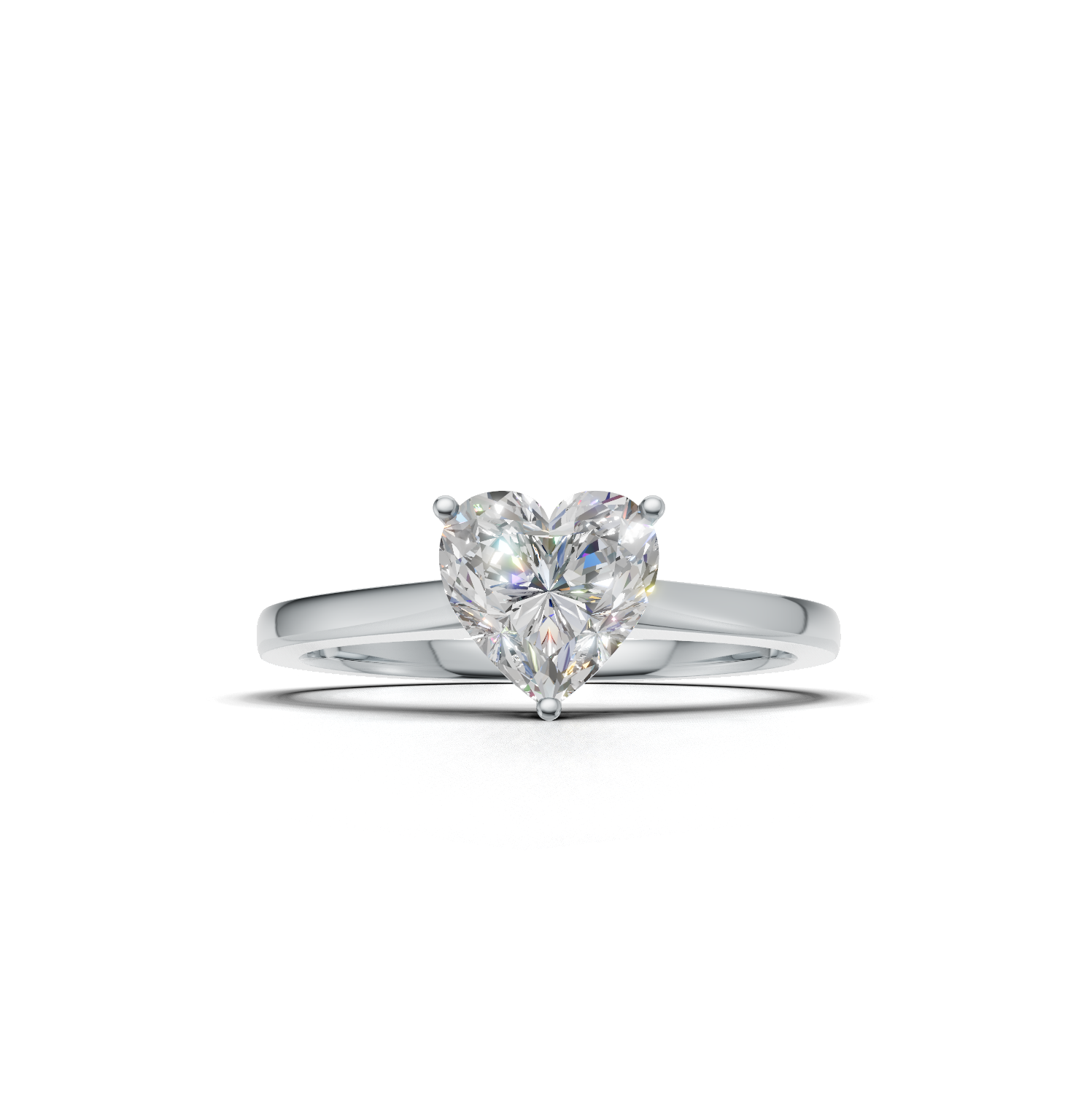 Heart Lab Grown Diamond Solitaire Ring