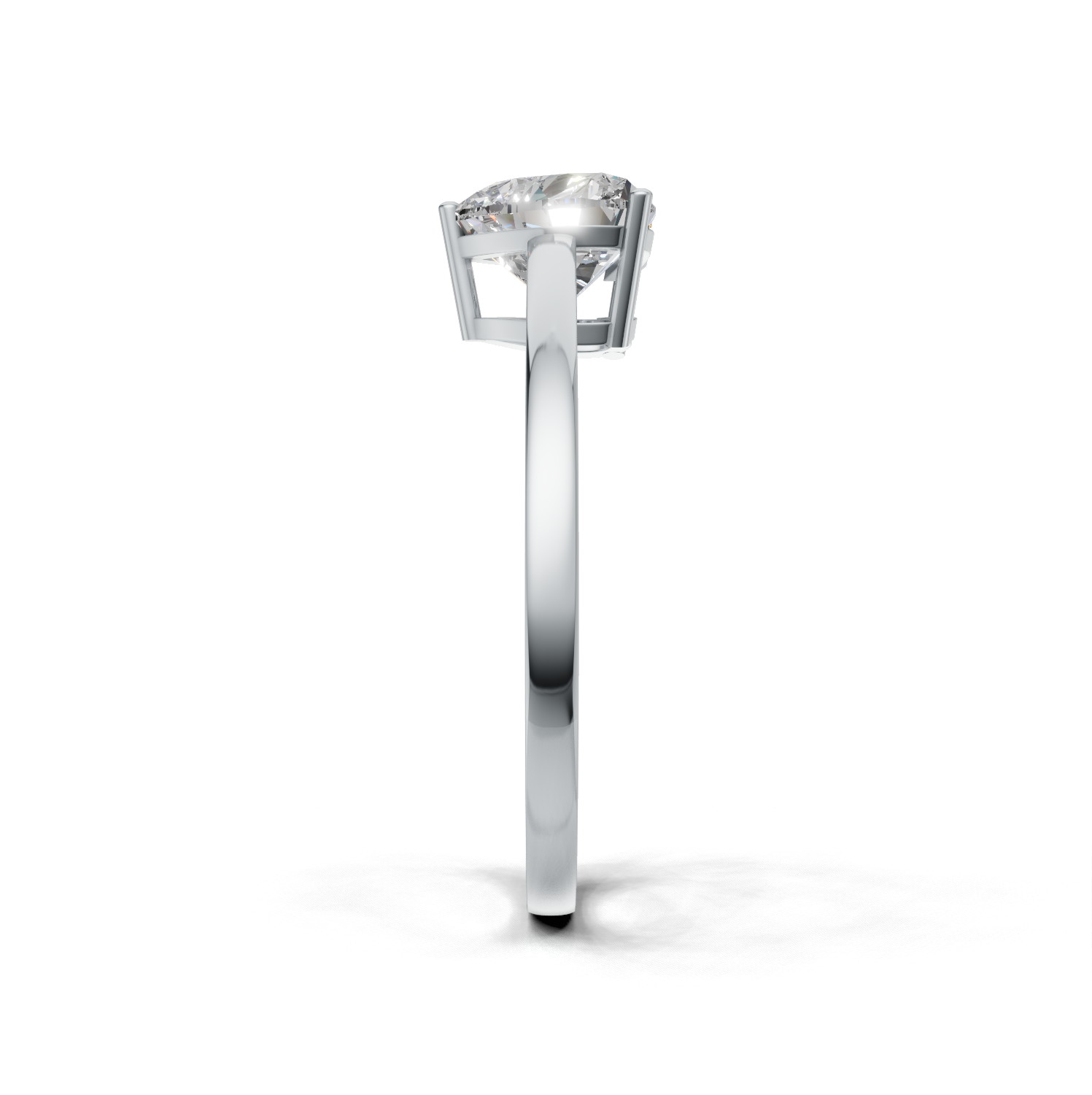 Heart Lab Grown Diamond Solitaire Ring