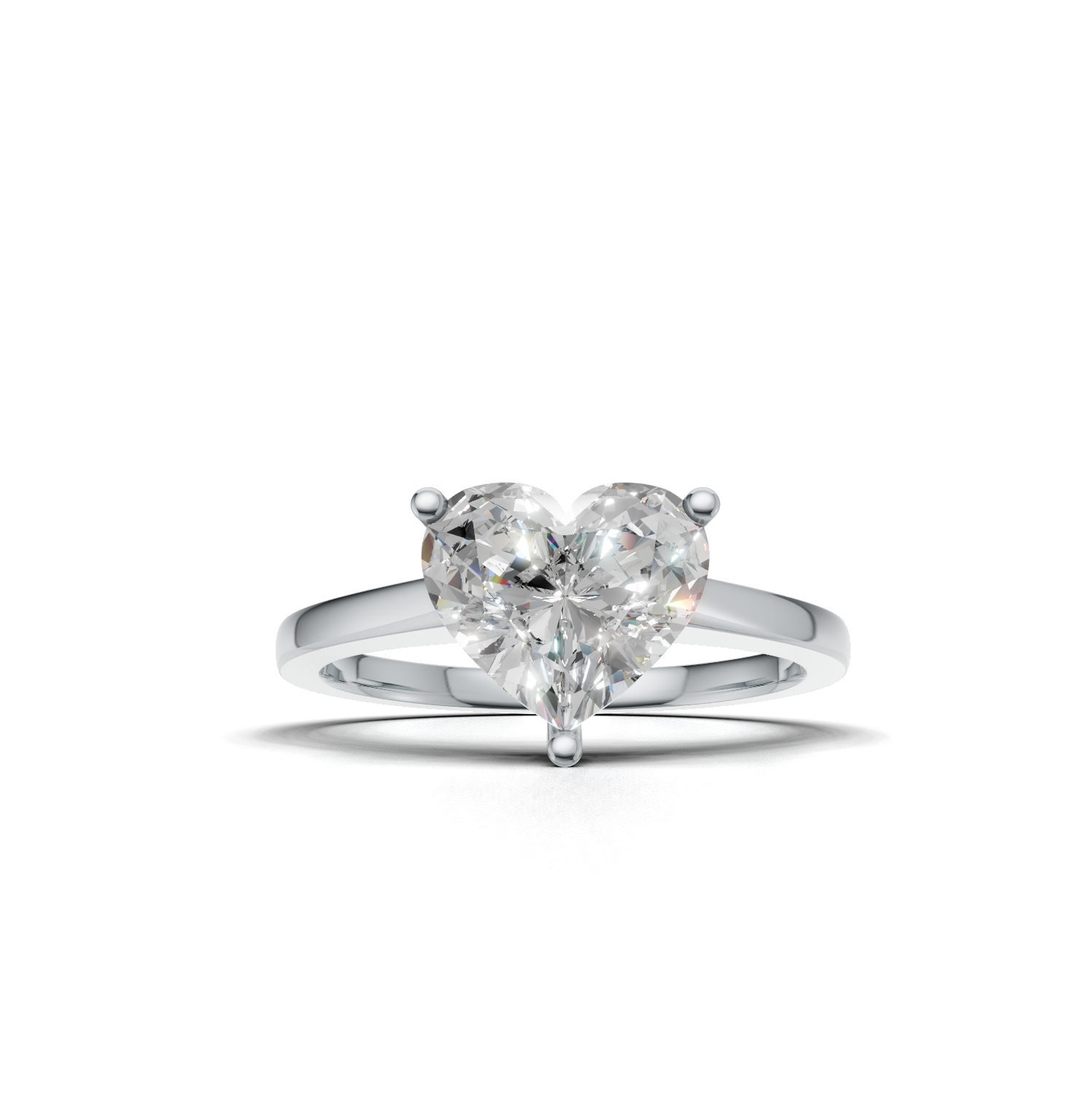 Heart Lab Grown Diamond Solitaire Ring