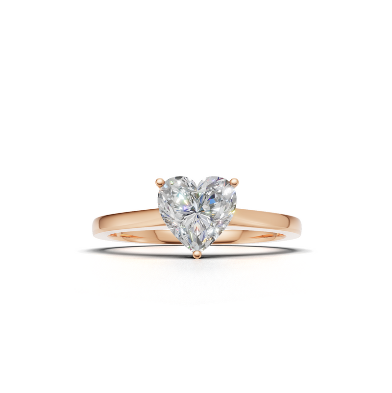 Heart Lab Grown Diamond Solitaire Ring
