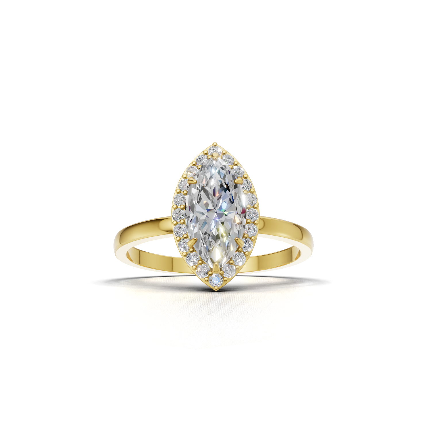 Marquise Lab Grown Diamond Halo Ring