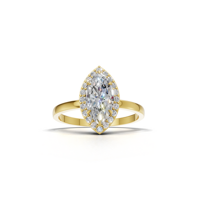Marquise Lab Grown Diamond Halo Ring