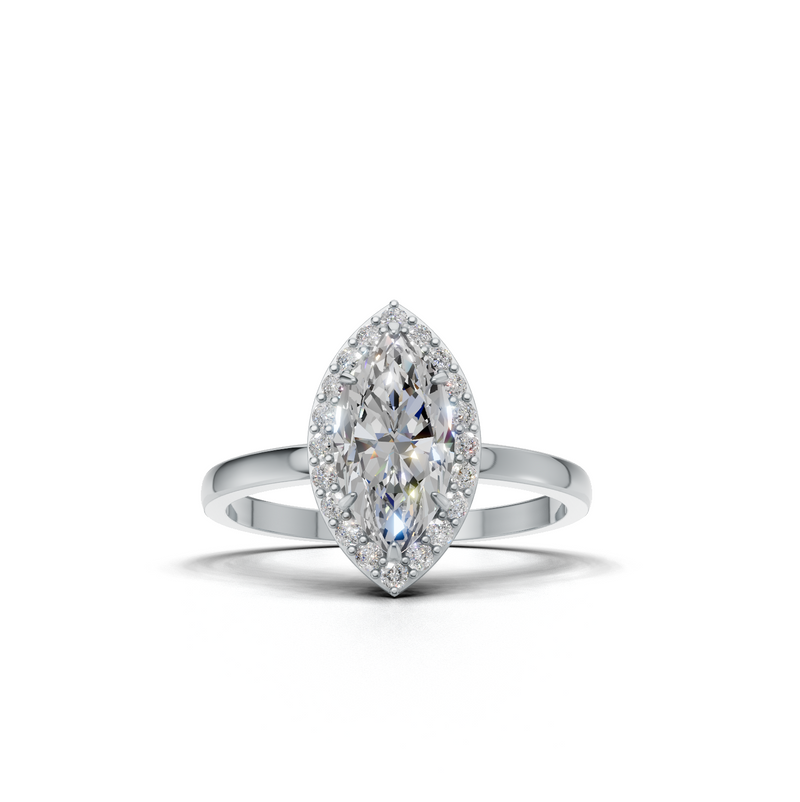 Marquise Lab Grown Diamond Halo Ring