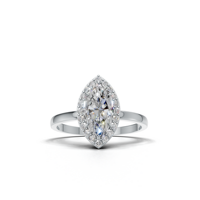 Marquise Lab Grown Diamond Halo Ring