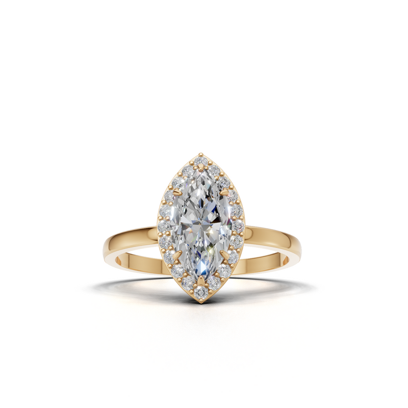Marquise Lab Grown Diamond Halo Ring