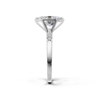 Marquise Lab Grown Diamond Side Stone Ring