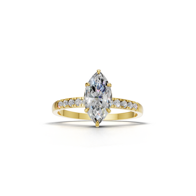 Marquise Lab Grown Diamond Side Stone Ring