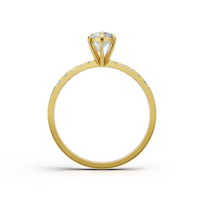 Marquise Lab Grown Diamond Side Stone Ring