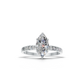 Marquise Lab Grown Diamond Side Stone Ring