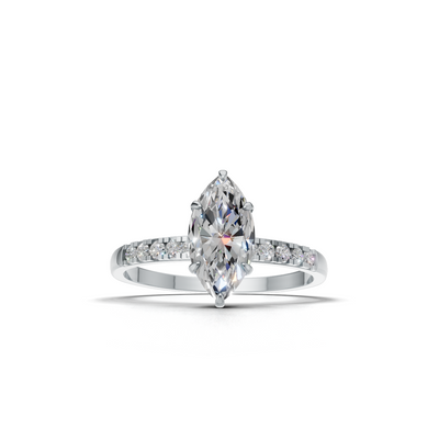 Marquise Lab Grown Diamond Side Stone Ring