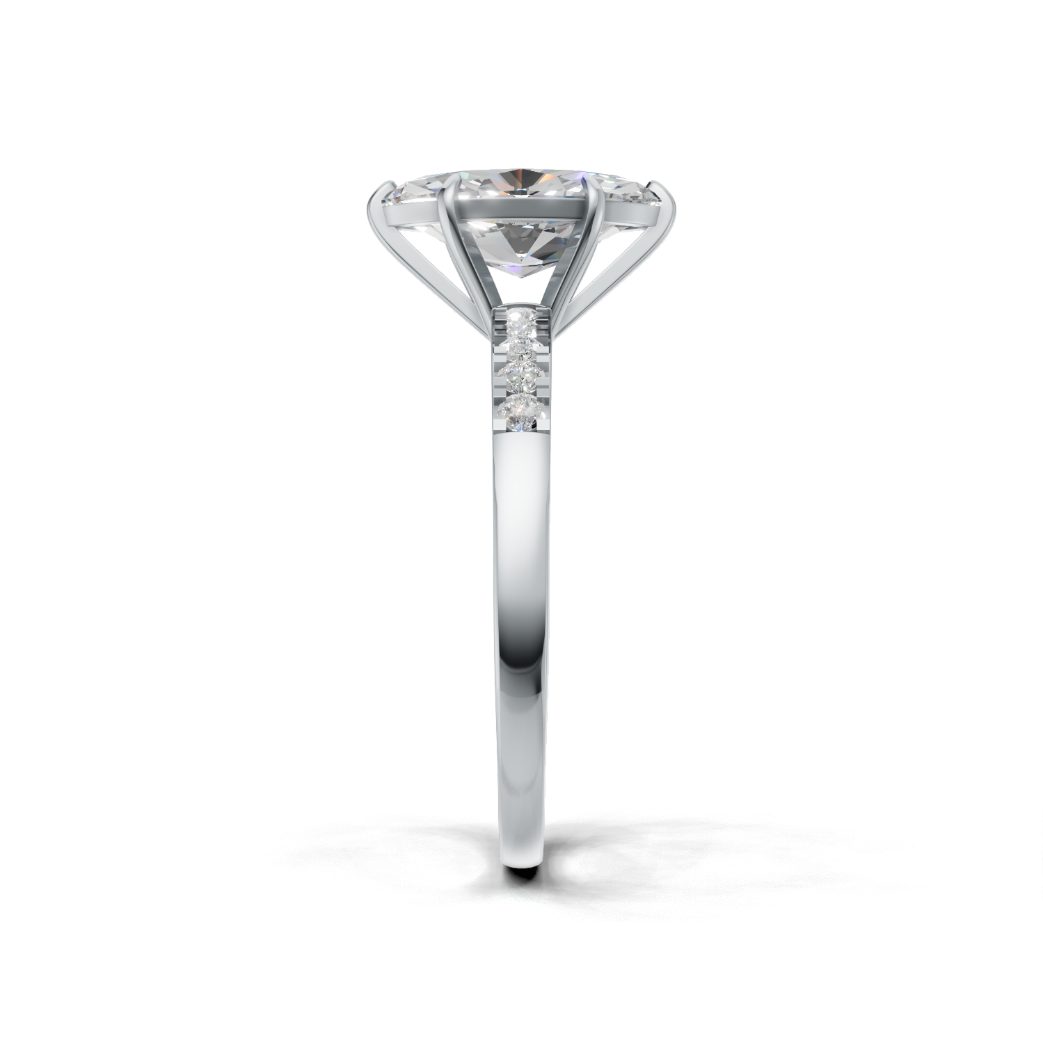 Marquise Lab Grown Diamond Side Stone Ring