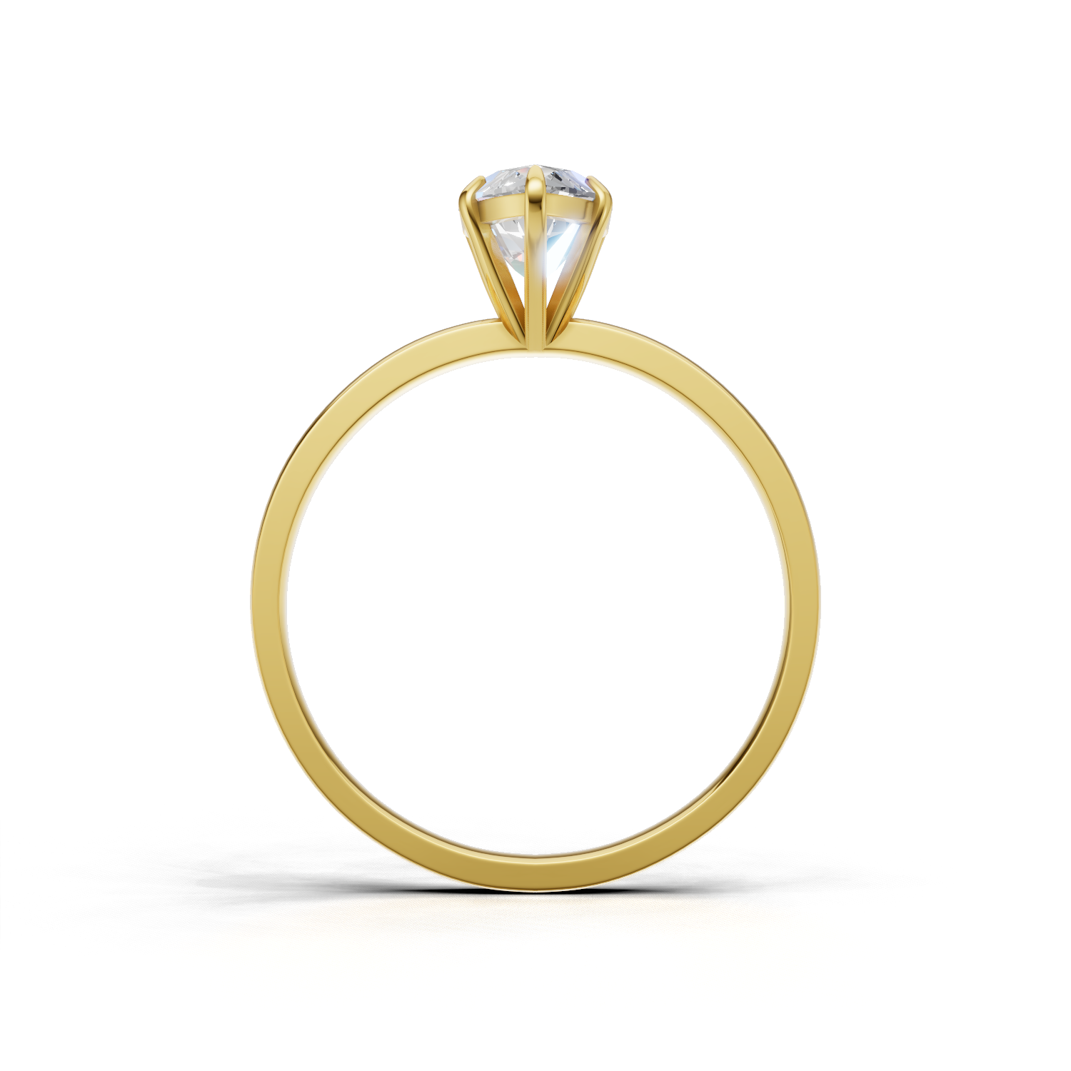 Ring Marquise Solitaire 18k Yellow Gold 1ct