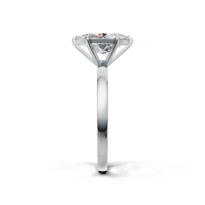 Ring Marquise Solitaire K14 White Gold 1ct