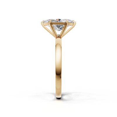 Ring Marquise Solitaire K14 Yellow Gold 1ct