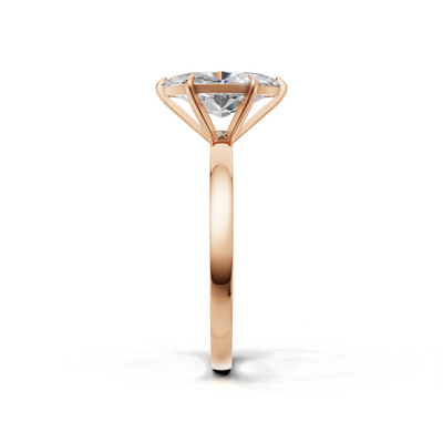 Ring Marquise Solitaire K18 Pink Gold 1ct