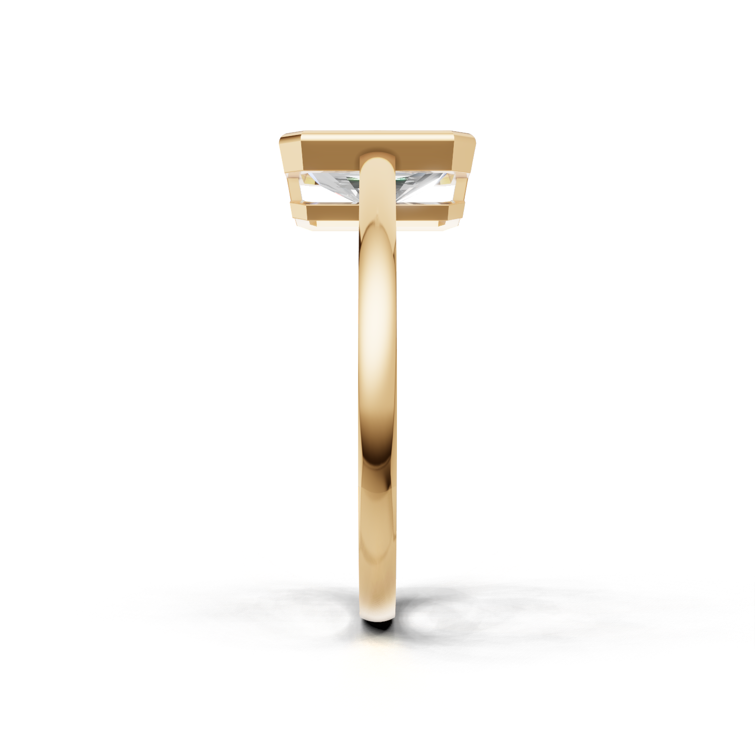 Ring Oval Bezel K14 Yellow Gold 1ct