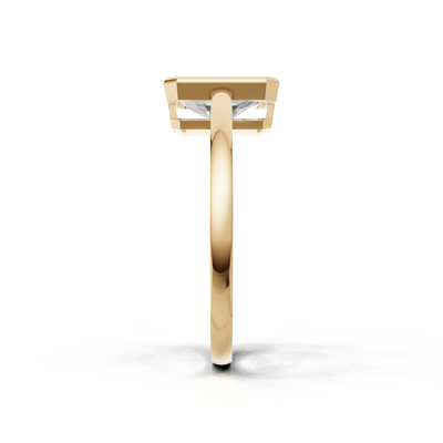 Ring Oval Bezel K14 Yellow Gold 1ct