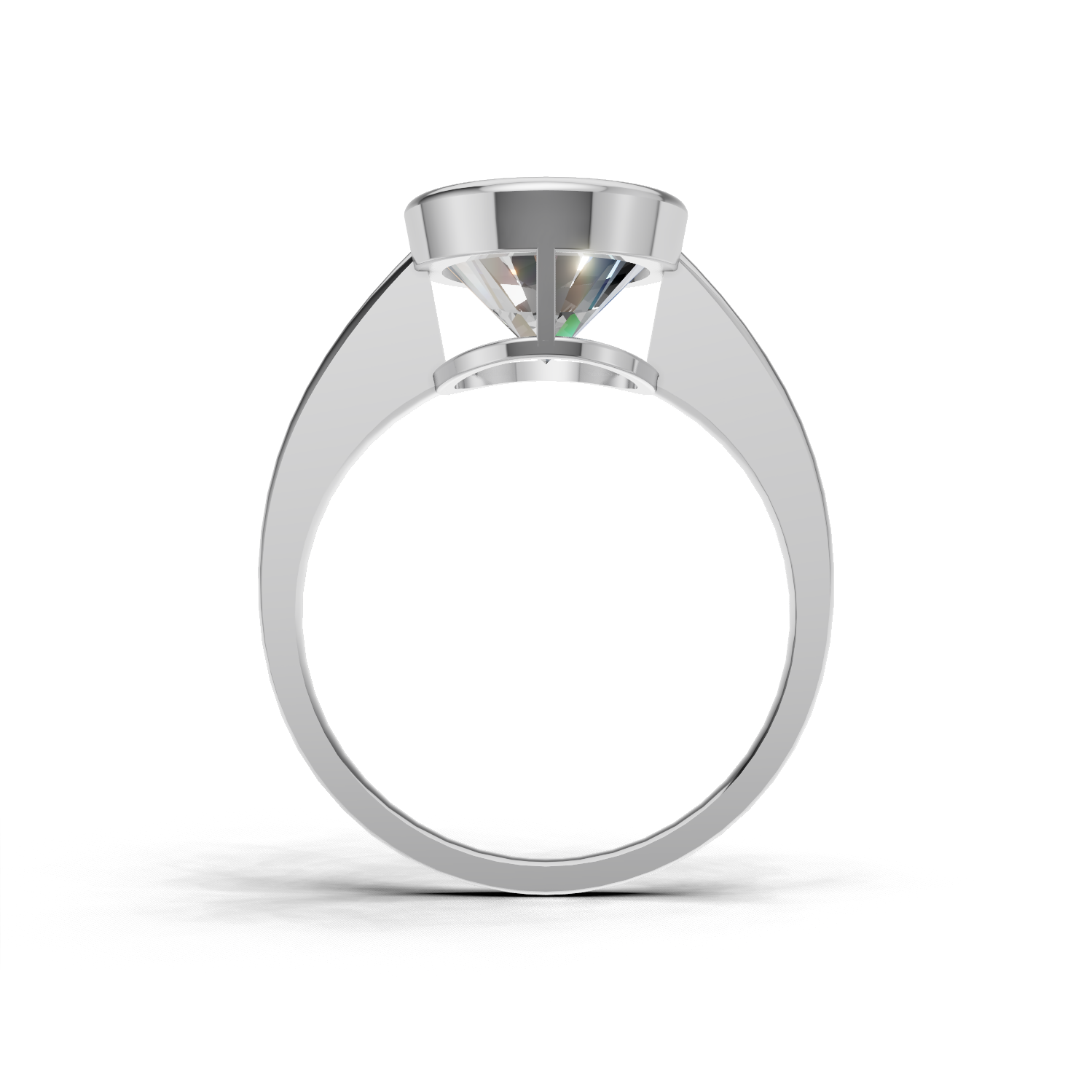 Oval Lab Grown Diamond Bezel Ring