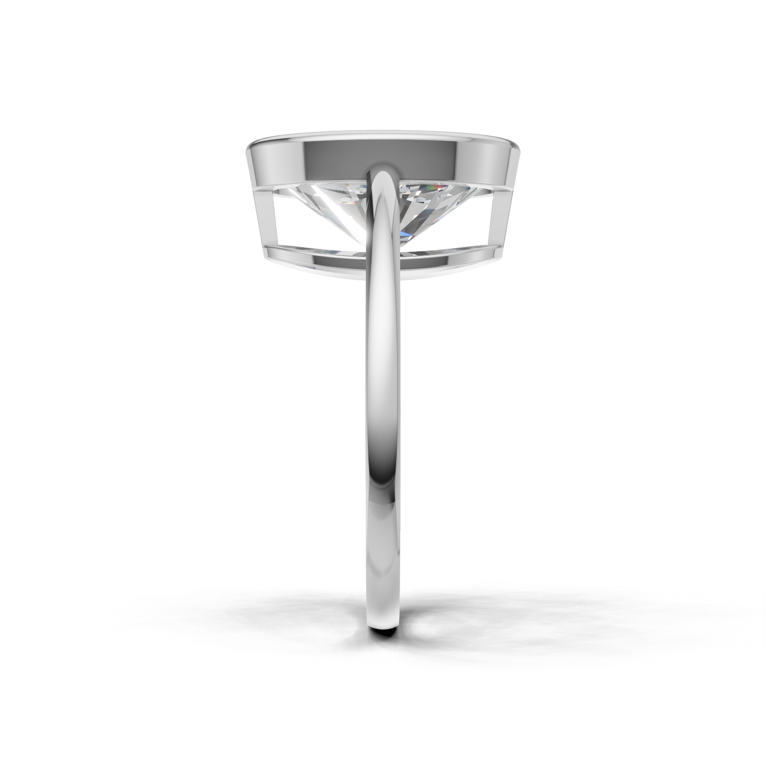 Oval Lab Grown Diamond Bezel Ring