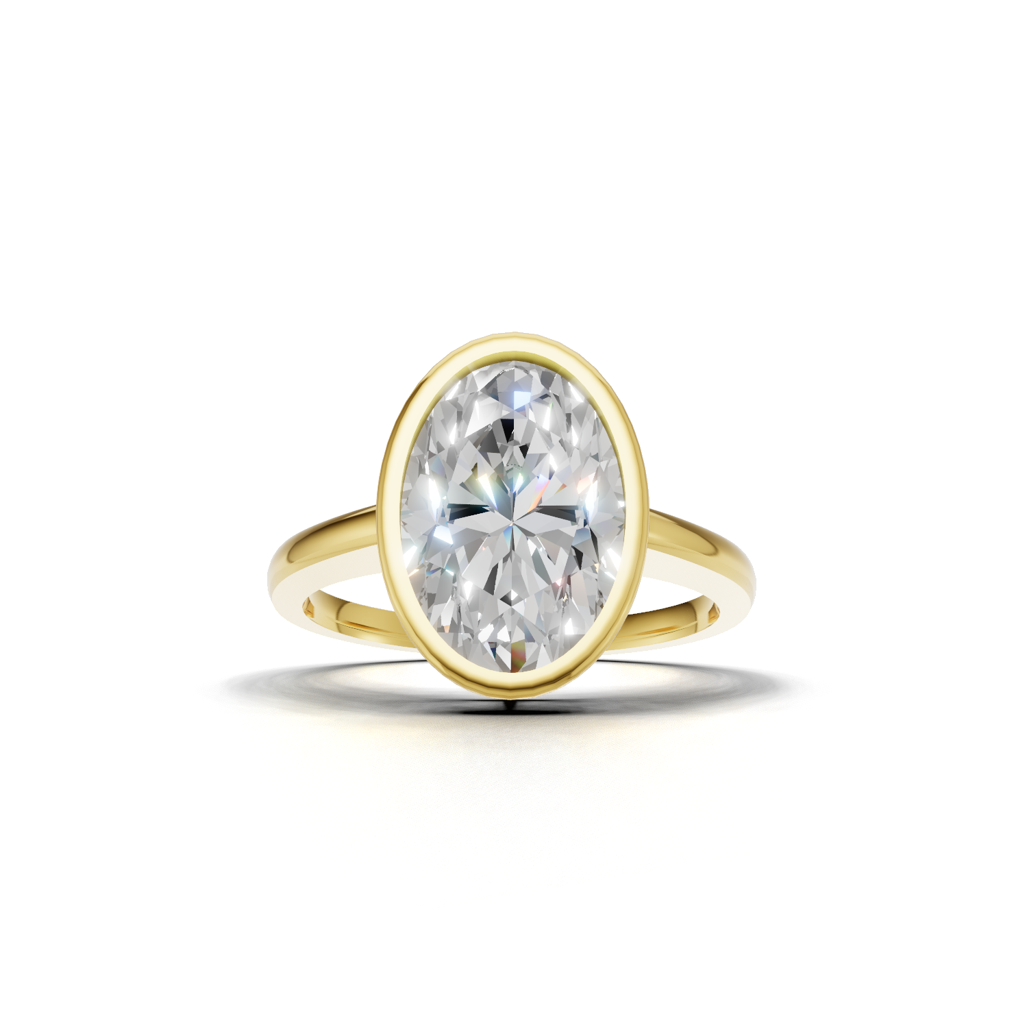 Oval Lab Grown Diamond Bezel Ring