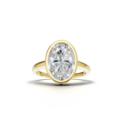 Oval Lab Grown Diamond Bezel Ring