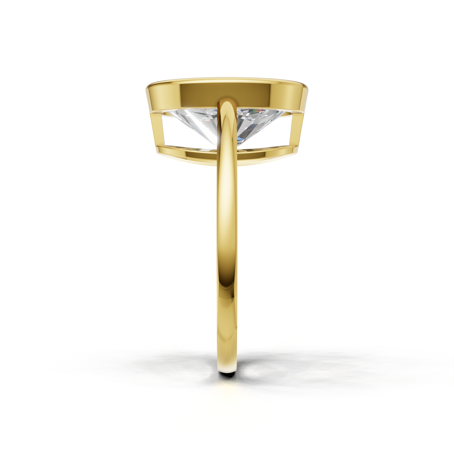 Oval Lab Grown Diamond Bezel Ring