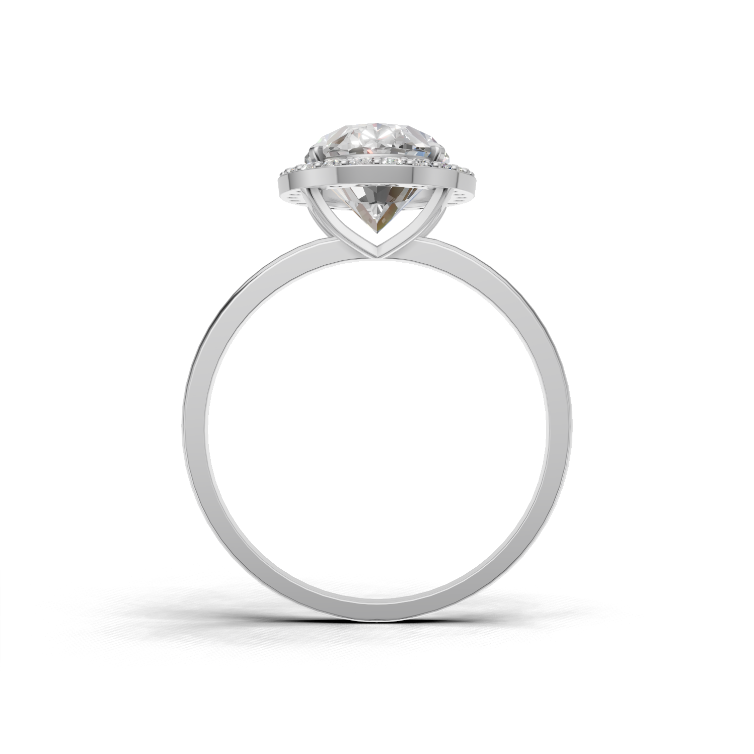 Oval Lab Grown Diamond Halo Ring