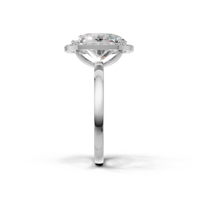 Oval Lab Grown Diamond Halo Ring