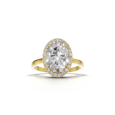 Oval Lab Grown Diamond Halo Ring