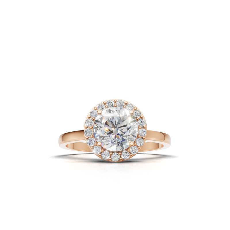 Oval Lab Grown Diamond Halo Ring