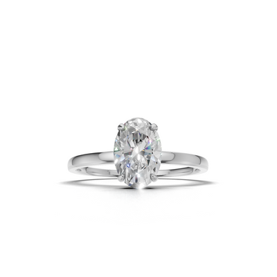 Oval Lab Grown Diamond Solitaire Ring