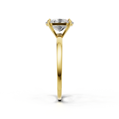 Ring Oval Solitaire 18k Yellow Gold 1ct
